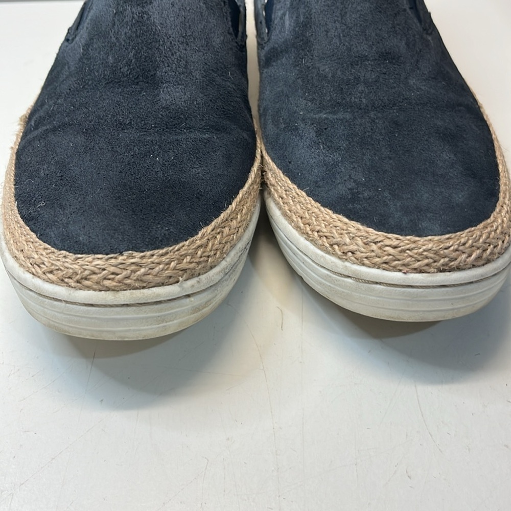 Clarks Marie Pearl Espadrilles Loafers Blue Suede, Sz 9 - Picture 5 of 11
